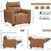 image:imageMCombo 272 Oversized Power Recliner Chair Zero Gravity Recliner with Solid Wood Legs USB A amp C Charge Ports Wall Hugger Power Reclining Chair for Living Room Breathable Faux Leather HL178 TanCognac Tan