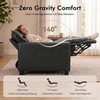 image:imageMCombo 272 Oversized Power Recliner Chair Zero Gravity Recliner with Solid Wood Legs USB A amp C Charge Ports Wall Hugger Power Reclining Chair for Living Room Breathable Faux Leather HL178 TanDark Grey