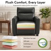 image:imageMCombo 272 Oversized Power Recliner Chair Zero Gravity Recliner with Solid Wood Legs USB A amp C Charge Ports Wall Hugger Power Reclining Chair for Living Room Breathable Faux Leather HL178 TanDark Grey