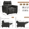 image:imageMCombo 272 Oversized Power Recliner Chair Zero Gravity Recliner with Solid Wood Legs USB A amp C Charge Ports Wall Hugger Power Reclining Chair for Living Room Breathable Faux Leather HL178 TanDark Grey