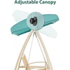 image:imageMCombo 2Person Patio Swing Chair HeavyDuty Outdoor Porch Swing with Wooden Finish Coated Seat for Garden Balcony Poolside 4458 GreyBlue