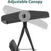image:imageMCombo 3 Seat Patio Swings with Adjustable Canopy Outdoor Porch Swing Chair with Stand for Backyard Poolside Balcony 4092 Dark BlueDark Grey