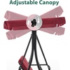 image:imageMCombo 3 Seat Patio Swings with Weather Resistant Steel Frame Adjustable Canopy Reclining Outdoor Porch Swing with Cushion for Backyard Porch Lawn Poolside Balcony 4089 BurgundyBurgundy