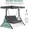 image:imageMCombo 3 Seat Patio Swings with Weather Resistant Steel Frame Adjustable Canopy Reclining Outdoor Porch Swing with Cushion for Backyard Porch Lawn Poolside Balcony 4089 BurgundyDark Grey