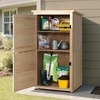 image:imageMCombo 30 Deep Wood Sheds amp Outdoor Storage Outside Garden Tool Cabinet Shed with Removable Shelf Outdoor Storage Cabinet Shed Waterproof for Patio 0786 Natural