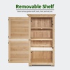 image:imageMCombo 30 Deep Wood Sheds amp Outdoor Storage Outside Garden Tool Cabinet Shed with Removable Shelf Outdoor Storage Cabinet Shed Waterproof for Patio 0786 Natural