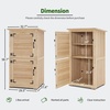 image:imageMCombo 30 Deep Wood Sheds amp Outdoor Storage Outside Garden Tool Cabinet Shed with Removable Shelf Outdoor Storage Cabinet Shed Waterproof for Patio 0786 Natural