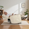 image:imageMCombo 380lbs Oversized Dual Motors Lay Flat Power Lift Recliner Chair for Heights 5967 Big and Tall People Faux Leather R7177 GreyCream White
