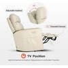 image:imageMCombo 380lbs Oversized Dual Motors Lay Flat Power Lift Recliner Chair for Heights 5967 Big and Tall People Faux Leather R7177 GreyCream White