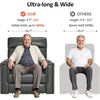 image:imageMCombo 380lbs Oversized Dual Motors Lay Flat Power Lift Recliner Chair for Heights 5967 Big and Tall People Faux Leather R7177 GreyDark Brown