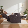 image:imageMCombo 380lbs Oversized Dual Motors Lay Flat Power Lift Recliner Chair for Heights 5967 Big and Tall People Faux Leather R7177 GreyDark Brown