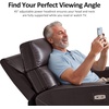 image:imageMCombo 380lbs Oversized Dual Motors Lay Flat Power Lift Recliner Chair for Heights 5967 Big and Tall People Faux Leather R7177 GreyDark Brown