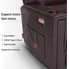 image:imageMCombo 380lbs Oversized Dual Motors Lay Flat Power Lift Recliner Chair for Heights 5967 Big and Tall People Faux Leather R7177 GreyDark Brown