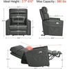image:imageMCombo 380lbs Oversized Dual Motors Lay Flat Power Lift Recliner Chair for Heights 5967 Big and Tall People Faux Leather R7177 GreyGrey