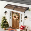 image:imageMCombo 398 x 378 Window Awning Outdoor Polycarbonate Hollow Sheet Door Patio Canopy 60554040 Brown Board with Black BracketBlack BracketBrown Board