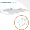 image:imageMCombo 398 x 378 Window Awning Outdoor Polycarbonate Hollow Sheet Door Patio Canopy 60554040 Brown Board with Black BracketBlack BracketBrown Board