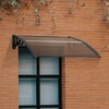image:imageMCombo 398 x 378 Window Awning Outdoor Polycarbonate Hollow Sheet Door Patio Canopy 60554040 Brown Board with Black BracketBlack BracketBrown Board