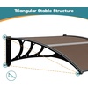 image:imageMCombo 398 x 378 Window Awning Outdoor Polycarbonate Hollow Sheet Door Patio Canopy 60554040 Brown Board with Black BracketBlack BracketBrown Board