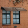 image:imageMCombo 398 x 378 Window Awning Outdoor Polycarbonate Hollow Sheet Door Patio Canopy 60554040 Brown Board with Black BracketBlack BracketBrown Board