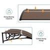 image:imageMCombo 398 x 378 Window Awning Outdoor Polycarbonate Hollow Sheet Door Patio Canopy 60554040 Brown Board with Black BracketBlack BracketBrown Board