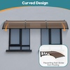 image:imageMCombo 398 x 378 Window Awning Outdoor Polycarbonate Hollow Sheet Door Patio Canopy 60554040 Brown Board with Black BracketBlack BracketBrown Board