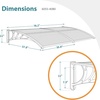 image:imageMCombo 398 x 378 Window Awning Outdoor Polycarbonate Hollow Sheet Door Patio Canopy 60554040 Brown Board with Black BracketBlack BracketBrown Board