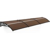 image:imageMCombo 398 x 378 Window Awning Outdoor Polycarbonate Hollow Sheet Door Patio Canopy 60554040 Brown Board with Black BracketBlack BracketBrown Board