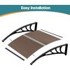 image:imageMCombo 398 x 378 Window Awning Outdoor Polycarbonate Hollow Sheet Door Patio Canopy 60554040 Brown Board with Black BracketBlack BracketBrown Board