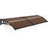 image:imageMCombo 398 x 378 Window Awning Outdoor Polycarbonate Hollow Sheet Door Patio Canopy 60554040 Brown Board with Black BracketBlack BracketBrown Board