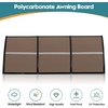 image:imageMCombo 398 x 378 Window Awning Outdoor Polycarbonate Hollow Sheet Door Patio Canopy 60554040 Brown Board with Black BracketBlack BracketBrown Board