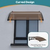 image:imageMCombo 398 x 378 Window Awning Outdoor Polycarbonate Hollow Sheet Door Patio Canopy 60554040 Brown Board with Black BracketBlack BracketBrown Board