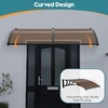 image:imageMCombo 398 x 378 Window Awning Outdoor Polycarbonate Hollow Sheet Door Patio Canopy 60554040 Brown Board with Black BracketBlack BracketBrown Board