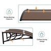 image:imageMCombo 398 x 378 Window Awning Outdoor Polycarbonate Hollow Sheet Door Patio Canopy 60554040 Brown Board with Black BracketBlack BracketBrown Board