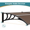 image:imageMCombo 398 x 378 Window Awning Outdoor Polycarbonate Hollow Sheet Door Patio Canopy 60554040 Brown Board with Black BracketBlack BracketBrown Board