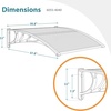 image:imageMCombo 398 x 378 Window Awning Outdoor Polycarbonate Hollow Sheet Door Patio Canopy 60554040 Brown Board with Black BracketBlack BracketBrown Board