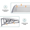 image:imageMCombo 398 x 378 Window Awning Outdoor Polycarbonate Hollow Sheet Door Patio Canopy 60554040 Brown Board with Black BracketClear Board with Gray Bracket