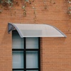 image:imageMCombo 398 x 378 Window Awning Outdoor Polycarbonate Hollow Sheet Door Patio Canopy 60554040 Brown Board with Black BracketClear Board with Gray Bracket