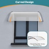 image:imageMCombo 398 x 378 Window Awning Outdoor Polycarbonate Hollow Sheet Door Patio Canopy 60554040 Brown Board with Black BracketClear Board with Gray Bracket