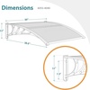 image:imageMCombo 398 x 378 Window Awning Outdoor Polycarbonate Hollow Sheet Door Patio Canopy 60554040 Brown Board with Black BracketClear Board with Gray Bracket