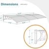 image:imageMCombo 398 x 378 Window Awning Outdoor Polycarbonate Hollow Sheet Door Patio Canopy 60554040 Brown Board with Black BracketLight Yellow BracketWhite Board