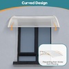 image:imageMCombo 398 x 378 Window Awning Outdoor Polycarbonate Hollow Sheet Door Patio Canopy 60554040 Brown Board with Black BracketLight Yellow BracketWhite Board