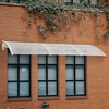 image:imageMCombo 398 x 378 Window Awning Outdoor Polycarbonate Hollow Sheet Door Patio Canopy 60554040 Brown Board with Black BracketLight Yellow BracketWhite Board