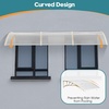 image:imageMCombo 398 x 378 Window Awning Outdoor Polycarbonate Hollow Sheet Door Patio Canopy 60554040 Brown Board with Black BracketLight Yellow BracketWhite Board