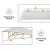 image:imageMCombo 398 x 378 Window Awning Outdoor Polycarbonate Hollow Sheet Door Patio Canopy 60554040 Brown Board with Black BracketLight Yellow BracketWhite Board