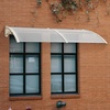 image:imageMCombo 398 x 378 Window Awning Outdoor Polycarbonate Hollow Sheet Door Patio Canopy 60554040 Brown Board with Black BracketLight Yellow BracketWhite Board