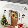 image:imageMCombo 398 x 378 Window Awning Outdoor Polycarbonate Hollow Sheet Door Patio Canopy 60554040 Brown Board with Black BracketLight Yellow BracketWhite Board