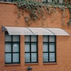 image:imageMCombo 398 x 378 Window Awning Outdoor Polycarbonate Hollow Sheet Door Patio Canopy 60554040 Brown Board with Black BracketSilver BracketWhite Board