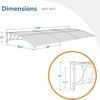 image:imageMCombo 398 x 378 Window Awning Outdoor Polycarbonate Hollow Sheet Door Patio Canopy 60554040 Brown Board with Black BracketSilver BracketWhite Board