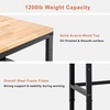 image:imageMCombo 48 Adjustable Workbench with Oak Wood Top Overall Steel Frame Worktable for Garage Workstation for Workshop and Home Improvement WD48