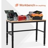 image:imageMCombo 48 Adjustable Workbench with Oak Wood Top Overall Steel Frame Worktable for Garage Workstation for Workshop and Home Improvement WD48